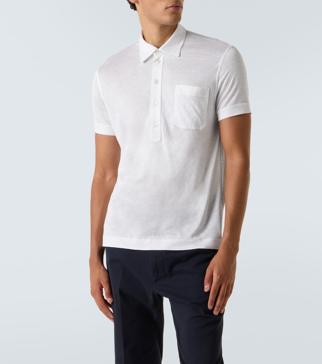 Polo in seta e lino | Tom Ford