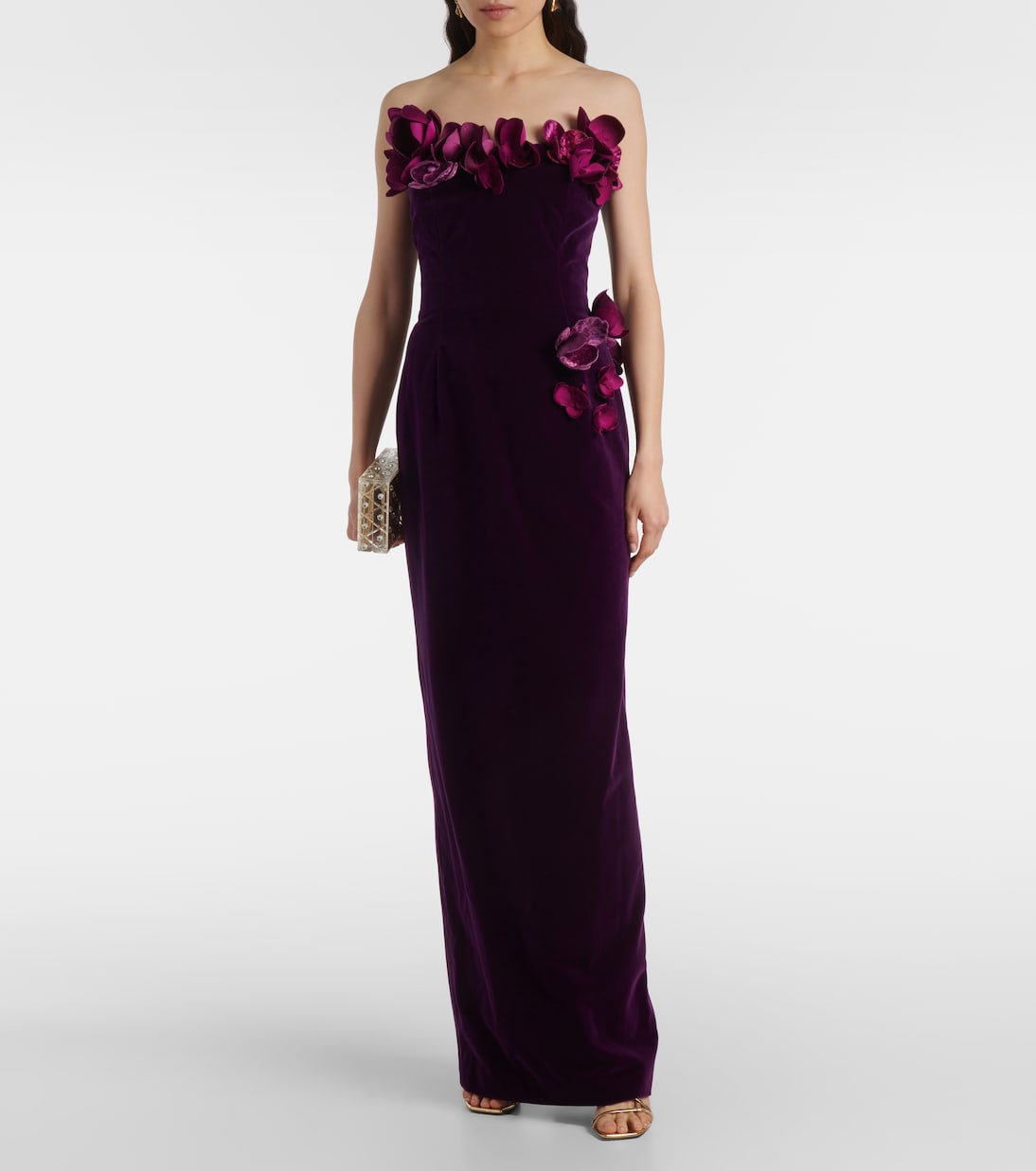 Vestido de fiesta Orchid de terciopelo | Oscar de la Renta