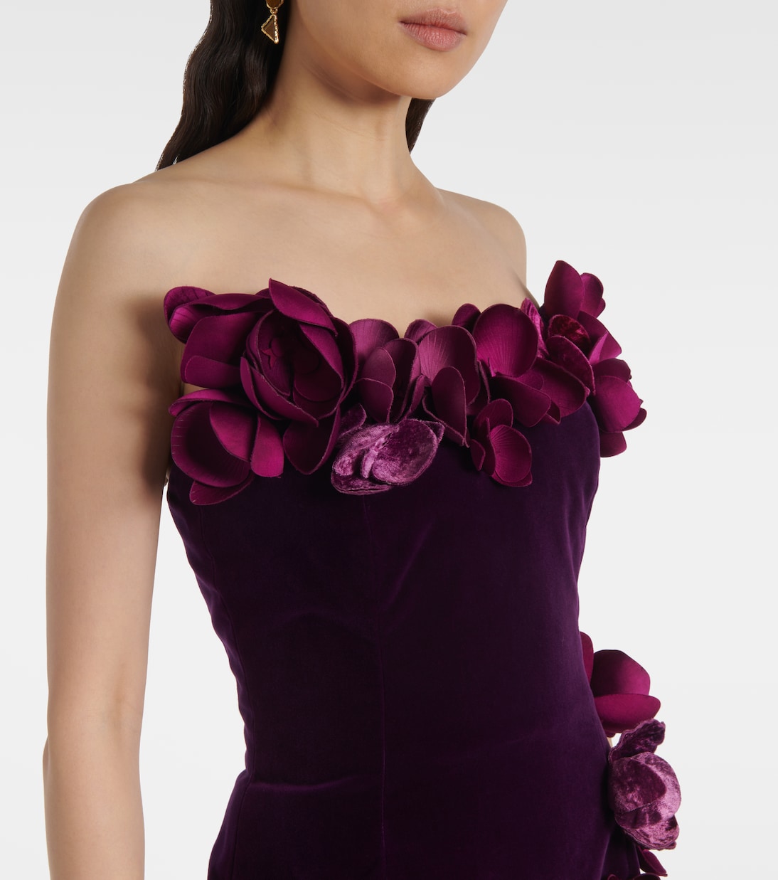 Vestido de fiesta Orchid de terciopelo | Oscar de la Renta