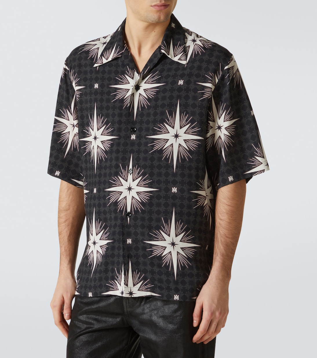 Camicia Starburst in raso con stampa | Amiri