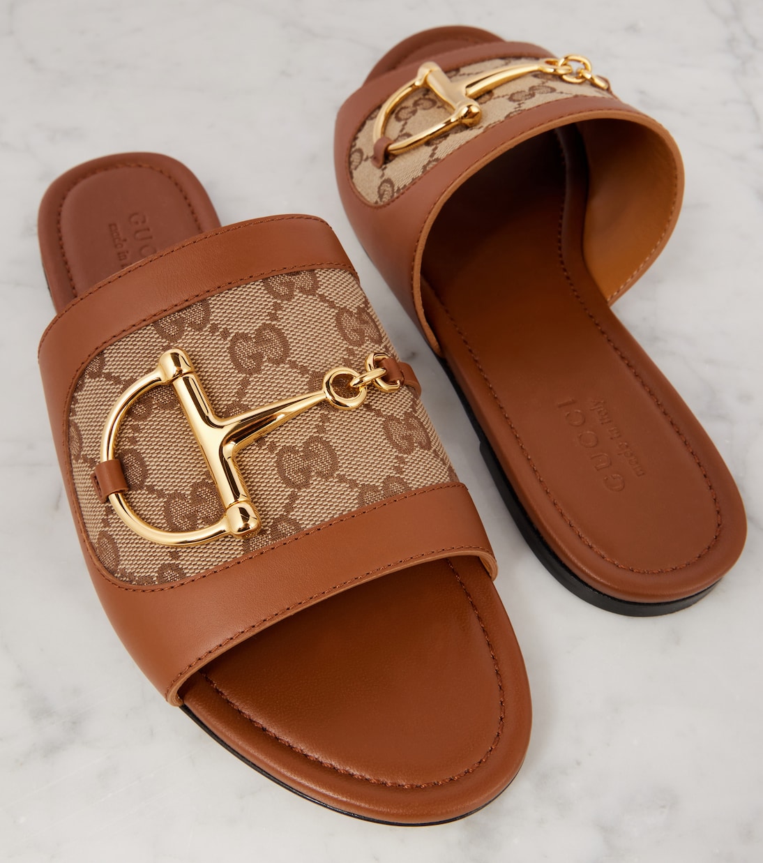 Sandali Horsebit GG in pelle | Gucci