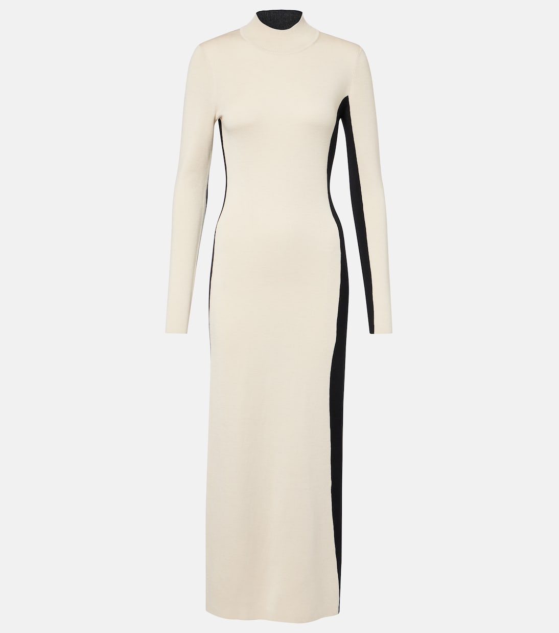 Robe longue en laine et soie | Joseph
