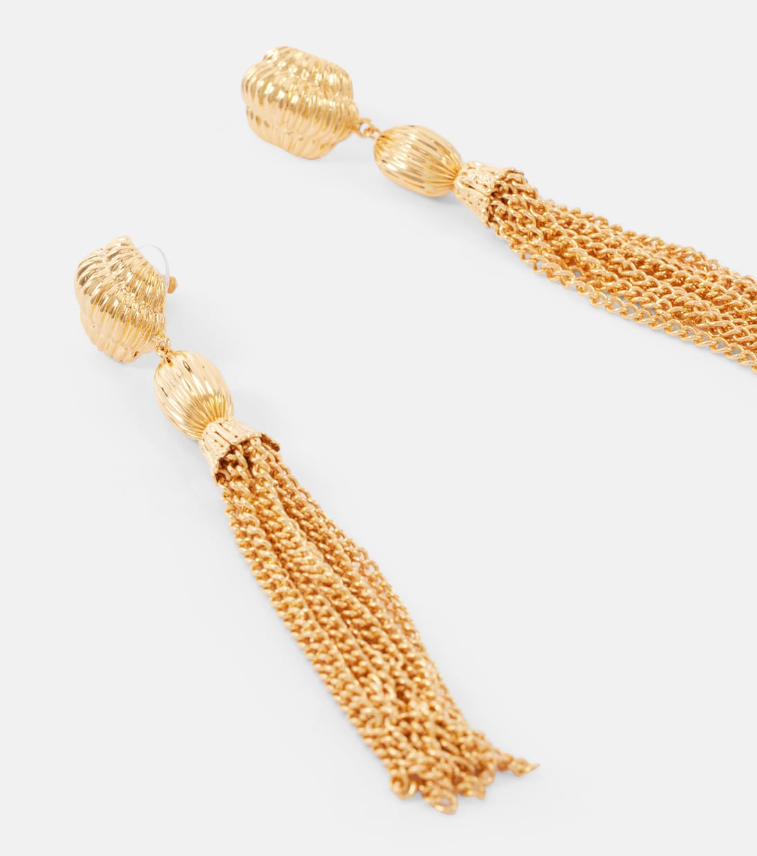 Orecchini pendenti Arthella bagnati in oro | Jennifer Behr