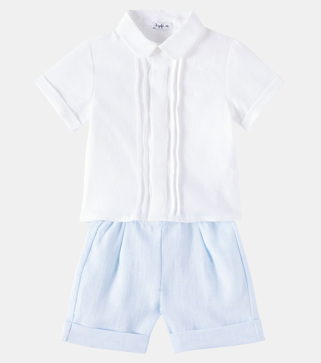 Baby - Camicia e shorts in lino | Il Gufo
