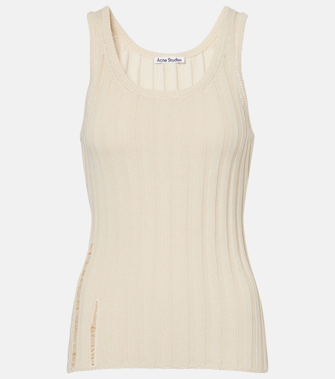 Tank top in maglia di misto cotone a coste | Acne Studios