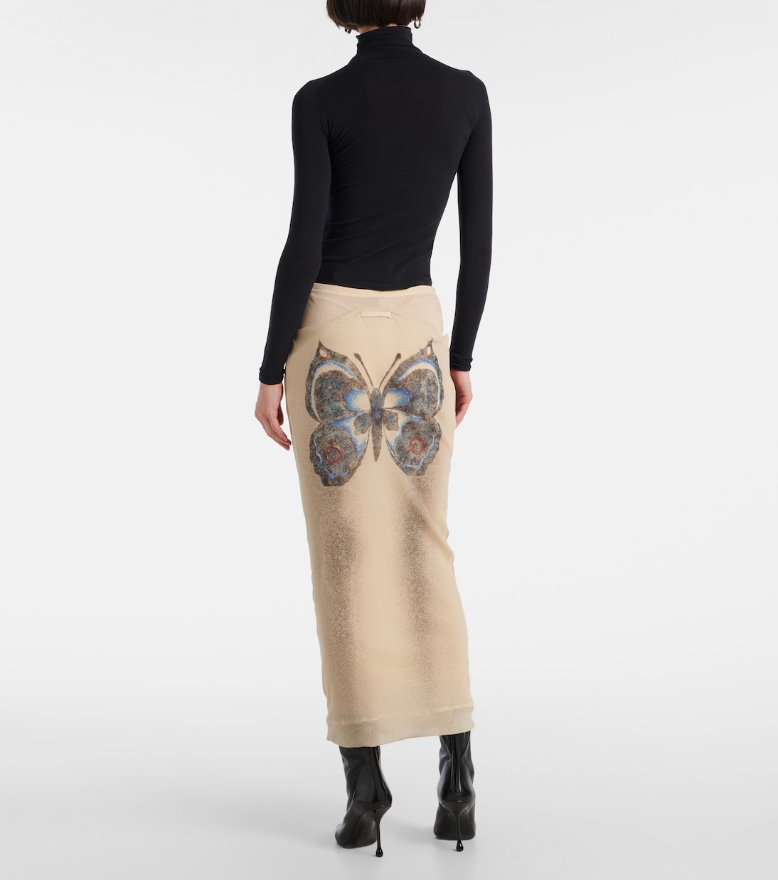 Gonna midi in jersey con stampa | Jean Paul Gaultier