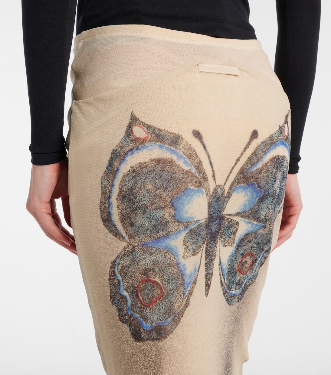 Gonna midi in jersey con stampa | Jean Paul Gaultier