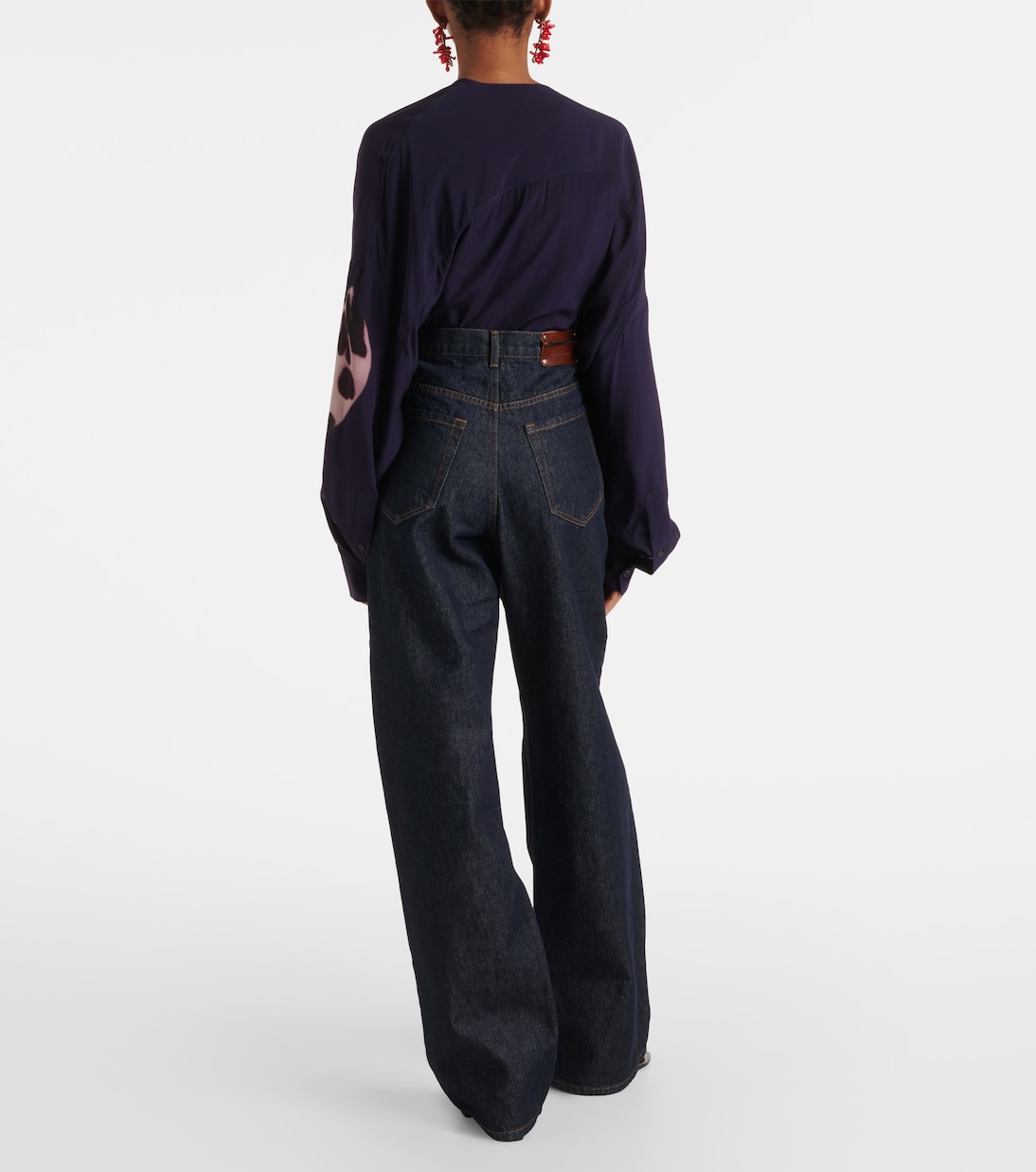 Jeans a gamba larga e vita alta | Dries Van Noten