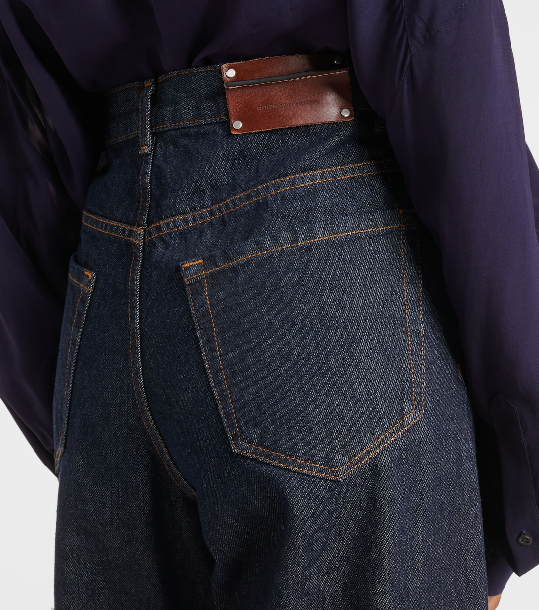 Jeans a gamba larga e vita alta | Dries Van Noten