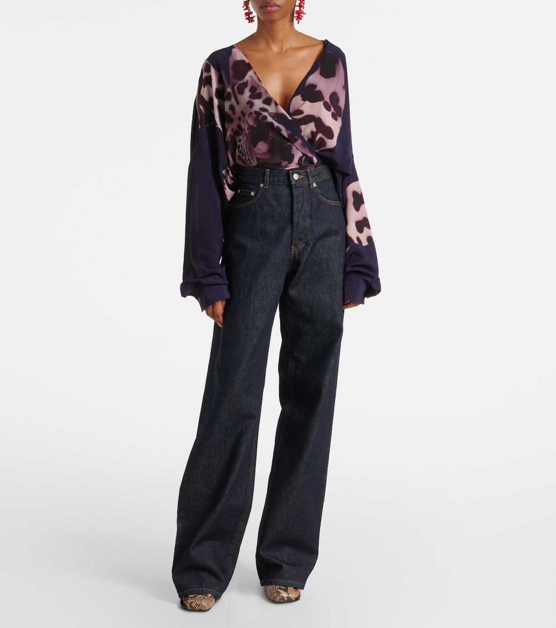 Jeans a gamba larga e vita alta | Dries Van Noten