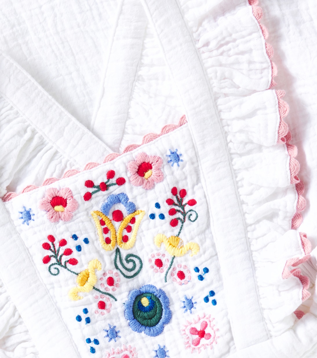 Besticktes Kleid Huguette aus Baumwoll-Gaze | Louise Misha