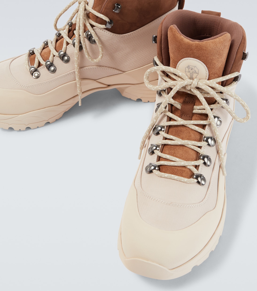 Suede-trimmed hiking boots | Brunello Cucinelli