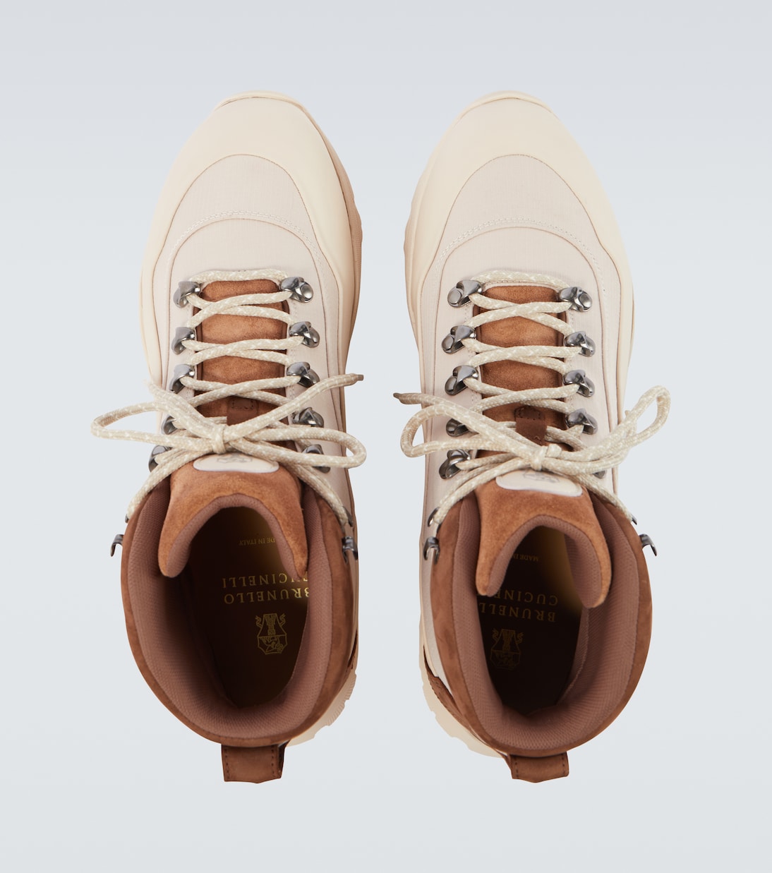 Suede-trimmed hiking boots | Brunello Cucinelli