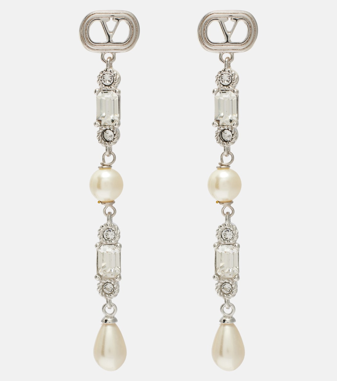 Pendientes Ovalette adornados con Swarovski® y VLogo  | Valentino