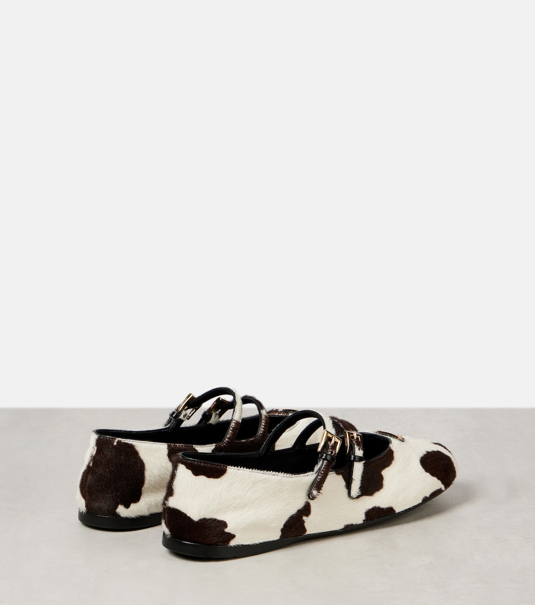 Calf hair Mary Jane flats | Prada