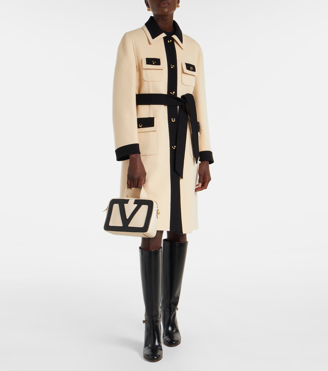 Belted wool and cashmere coat | Valentino