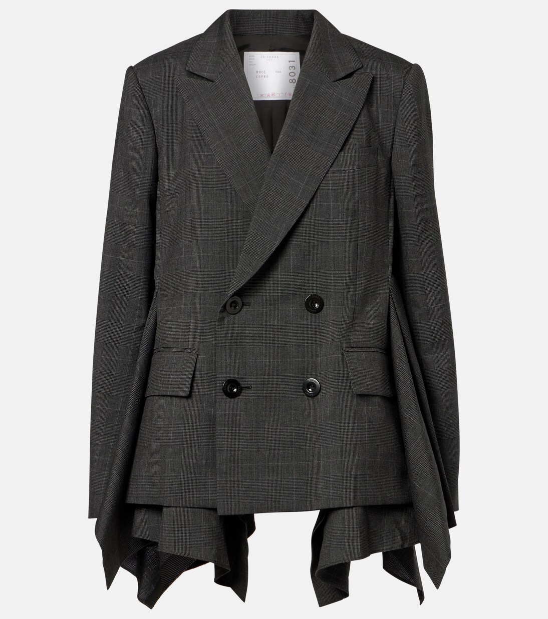 Prince of Wales checked wool blazer | Sacai