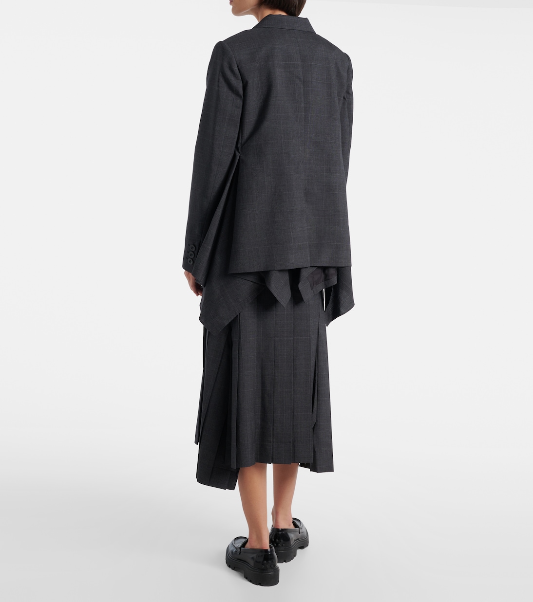 Prince of Wales checked wool blazer | Sacai