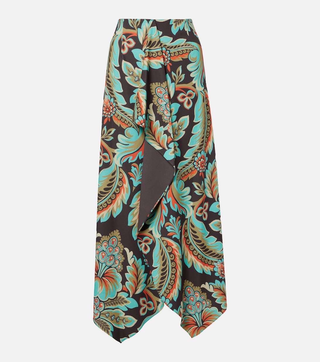 Floral asymmetric wrap skirt | Etro