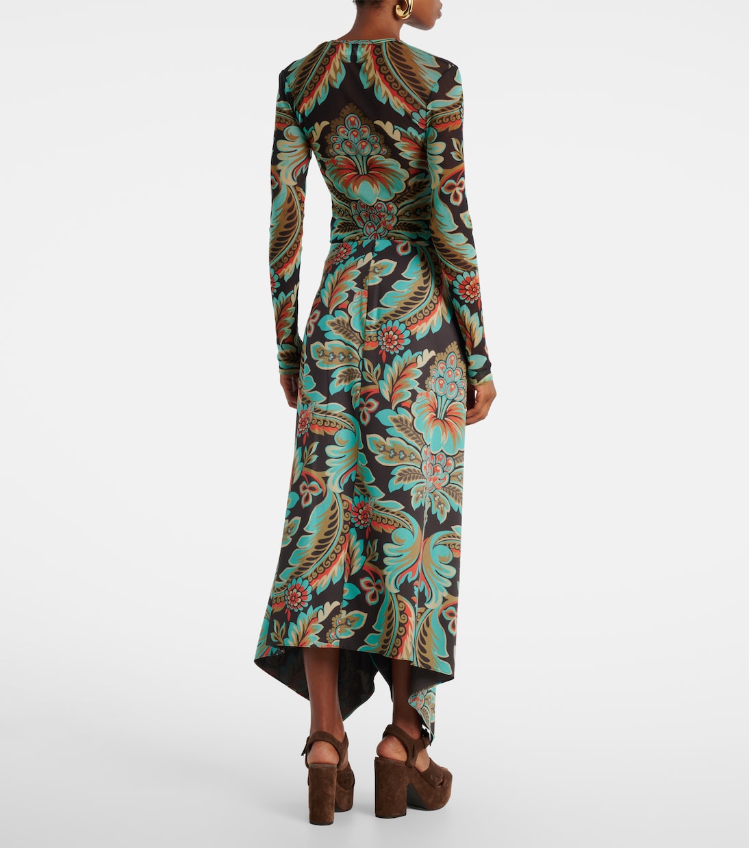 Floral asymmetric wrap skirt | Etro