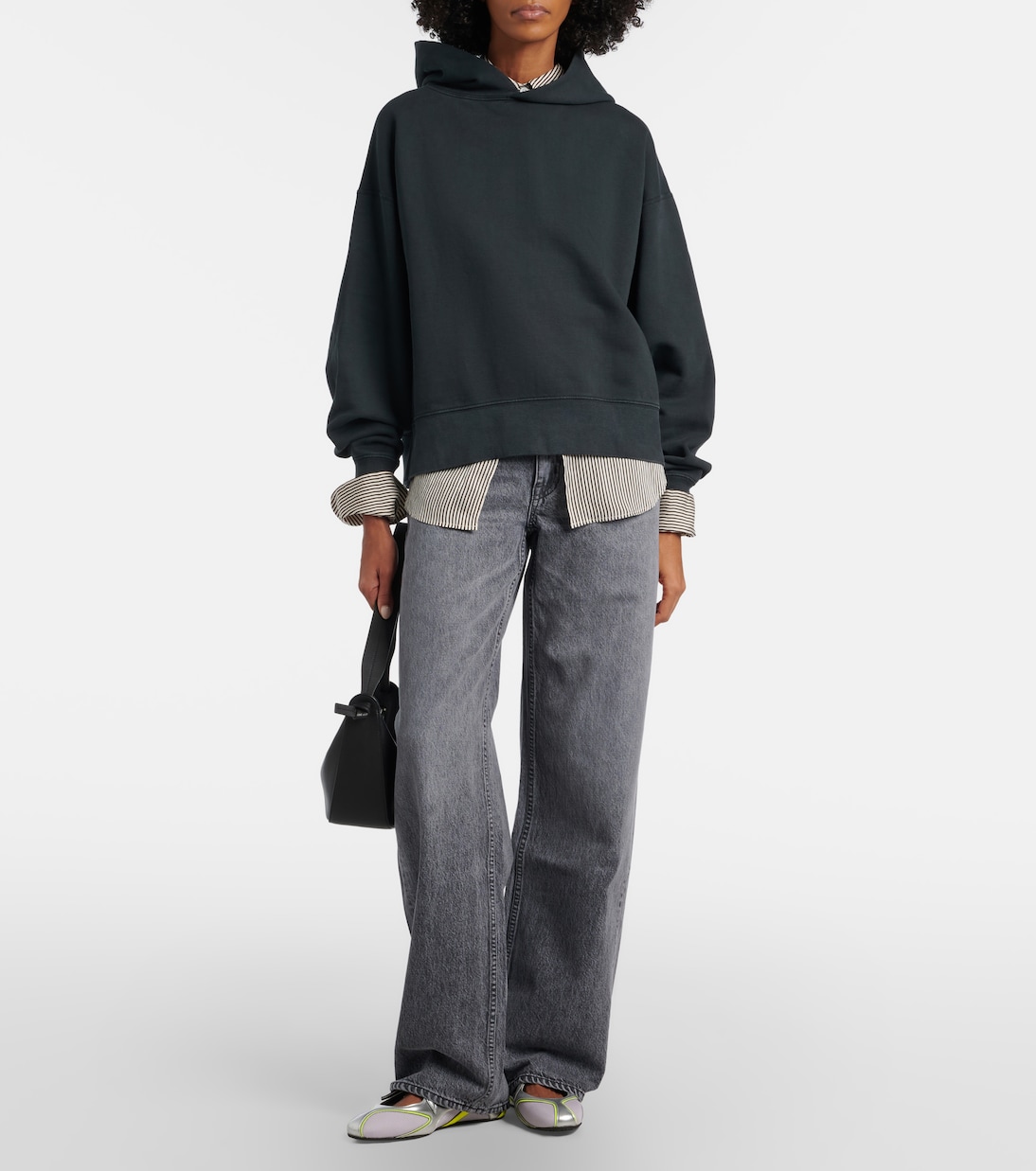 Relaxed cotton jersey hoodie | Slvrlake