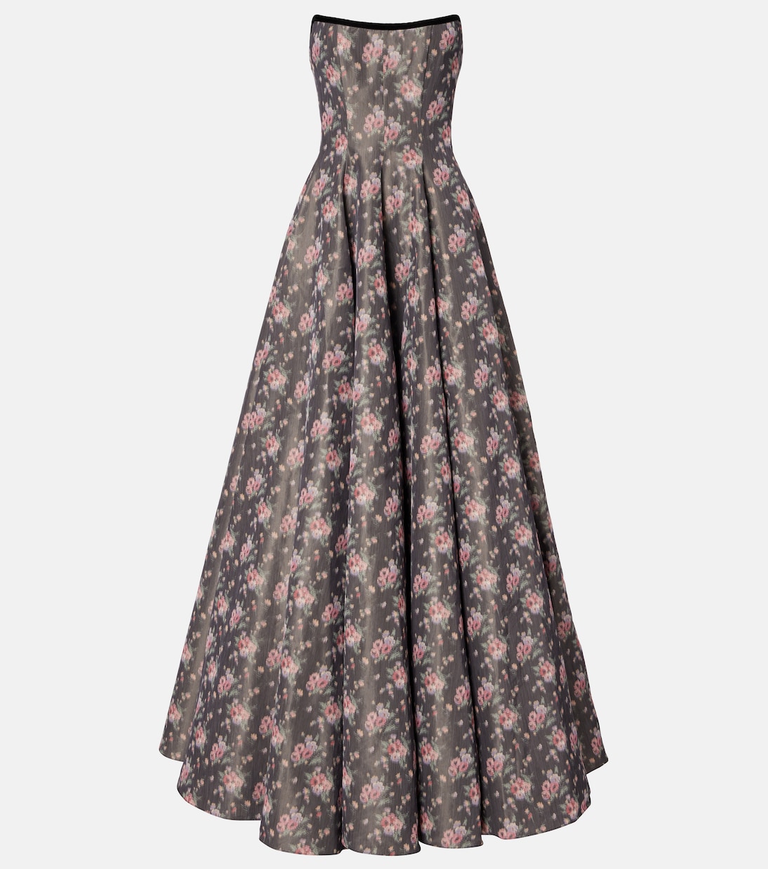 Robe longue Laila en taffetas à fleurs | Markarian