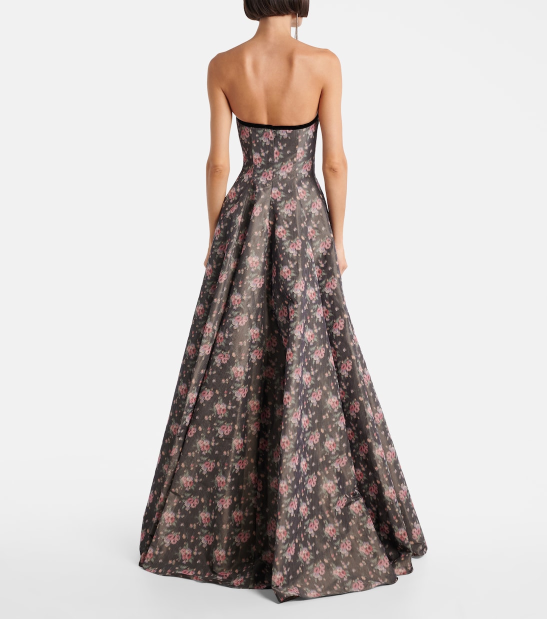 Robe longue Laila en taffetas à fleurs | Markarian