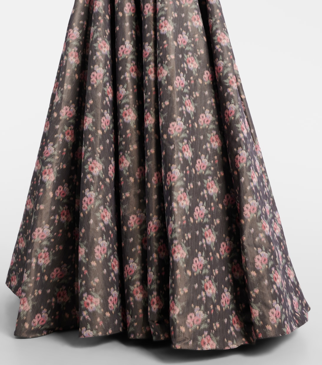 Robe longue Laila en taffetas à fleurs | Markarian