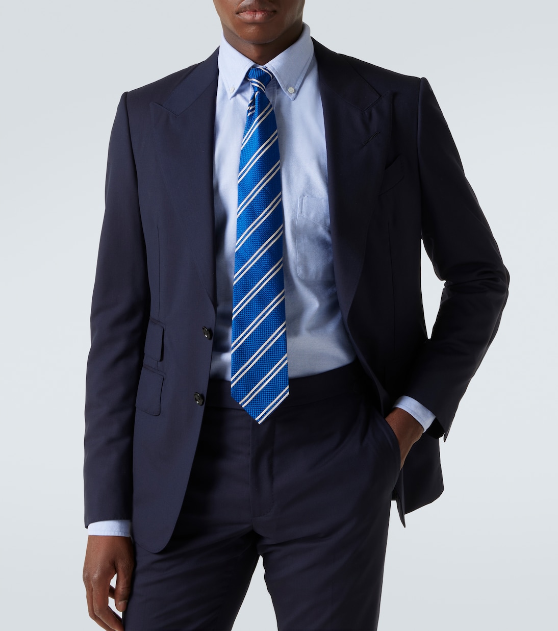 Striped silk twill tie | Tom Ford