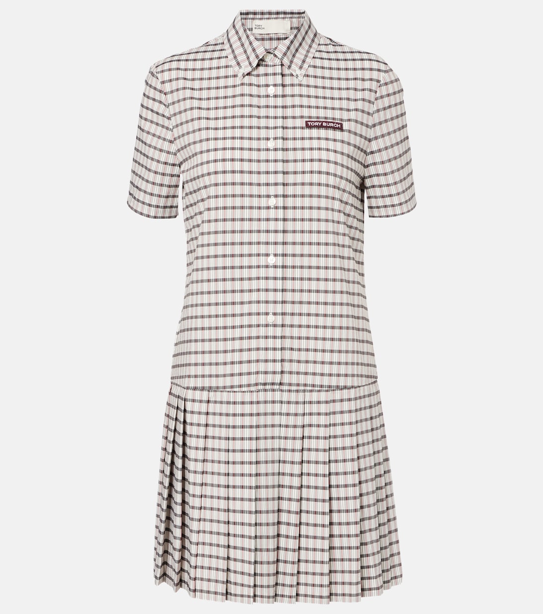 Plaid pleated minidress | Tory Burch
