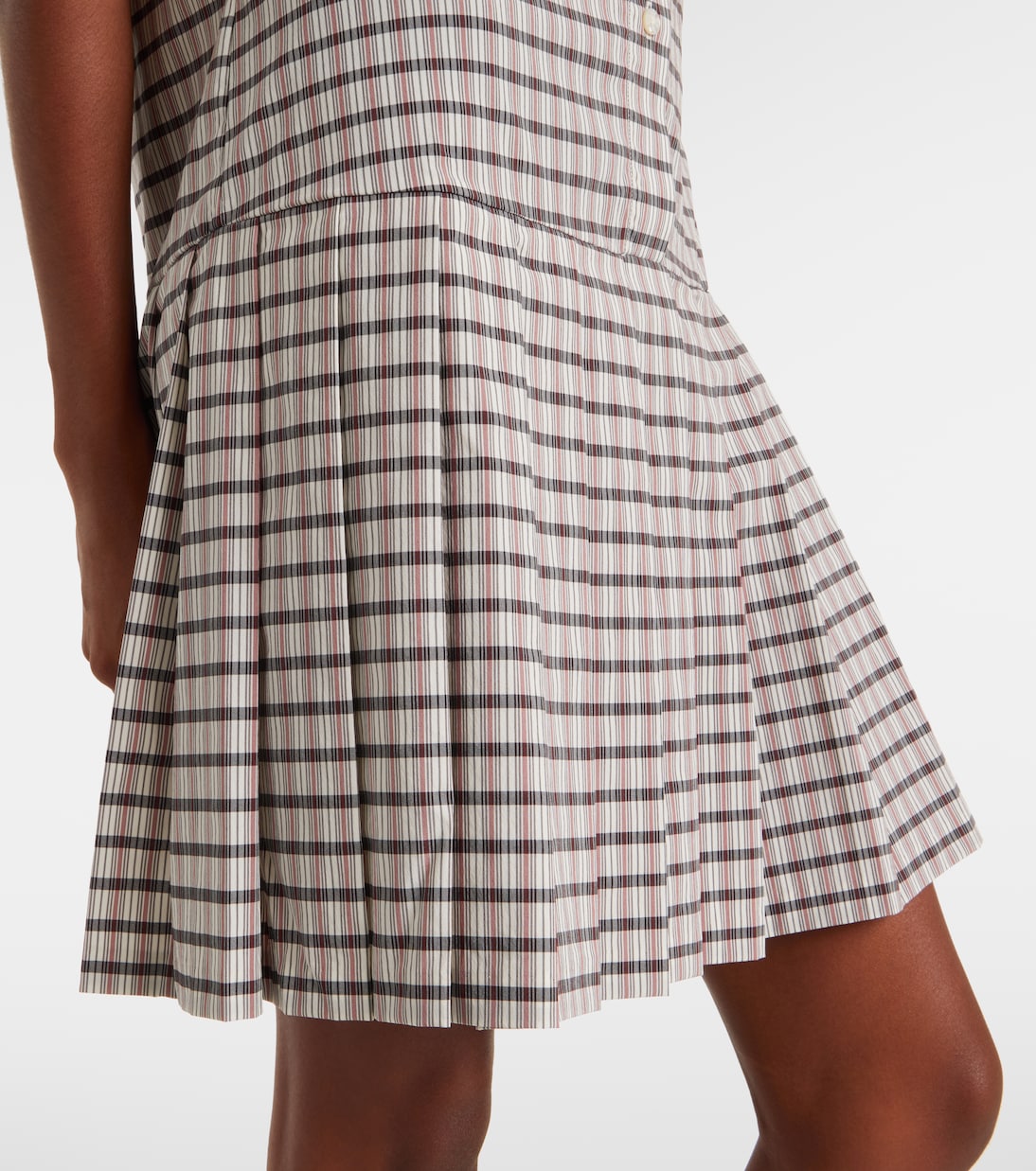 Plaid pleated minidress | Tory Burch