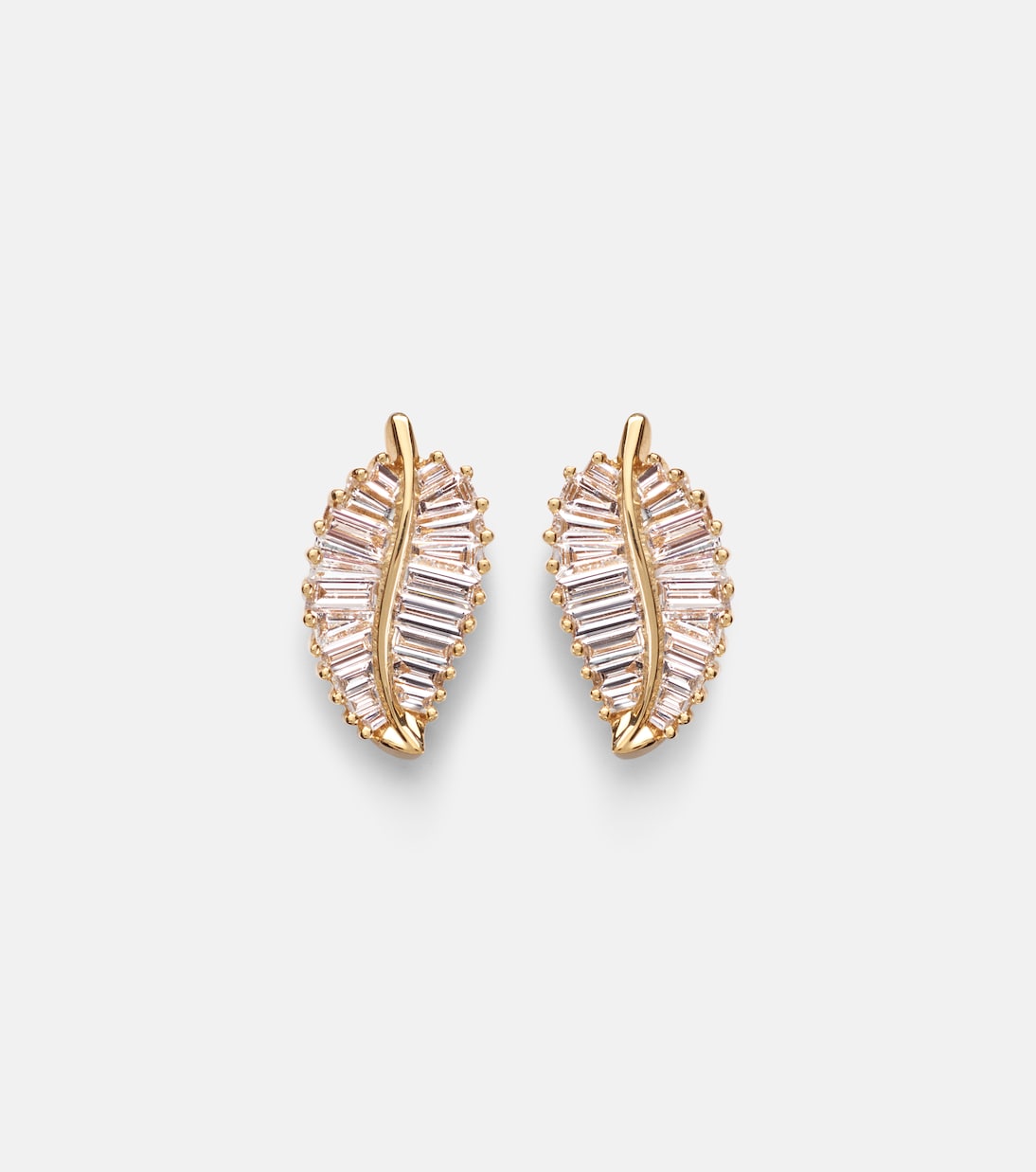 Small 18kt gold earrings with diamonds  | Anita Ko