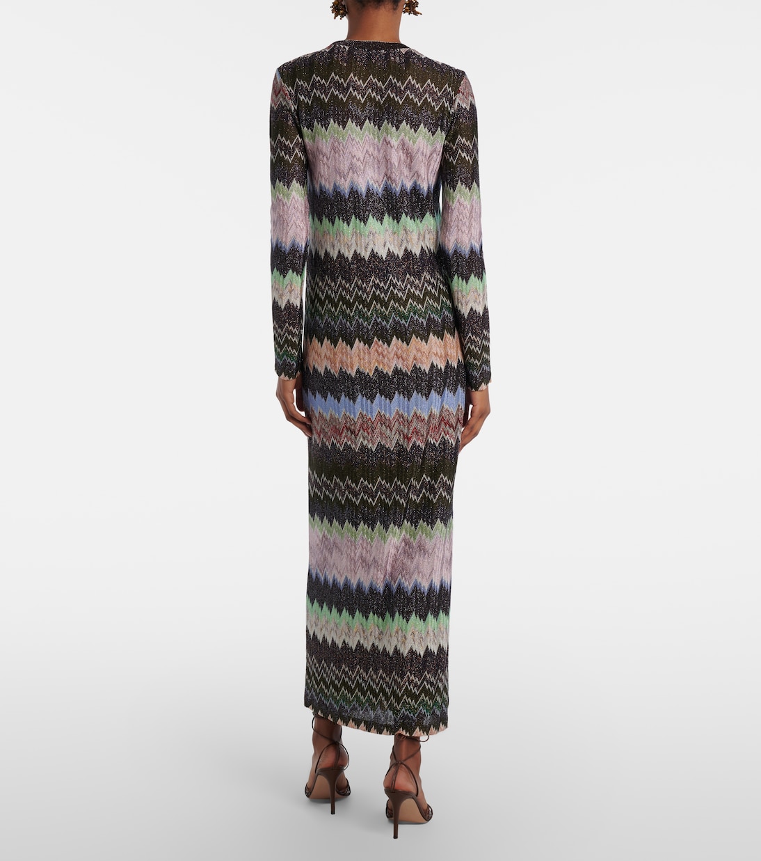 Jacquard lamé maxi dress | Missoni
