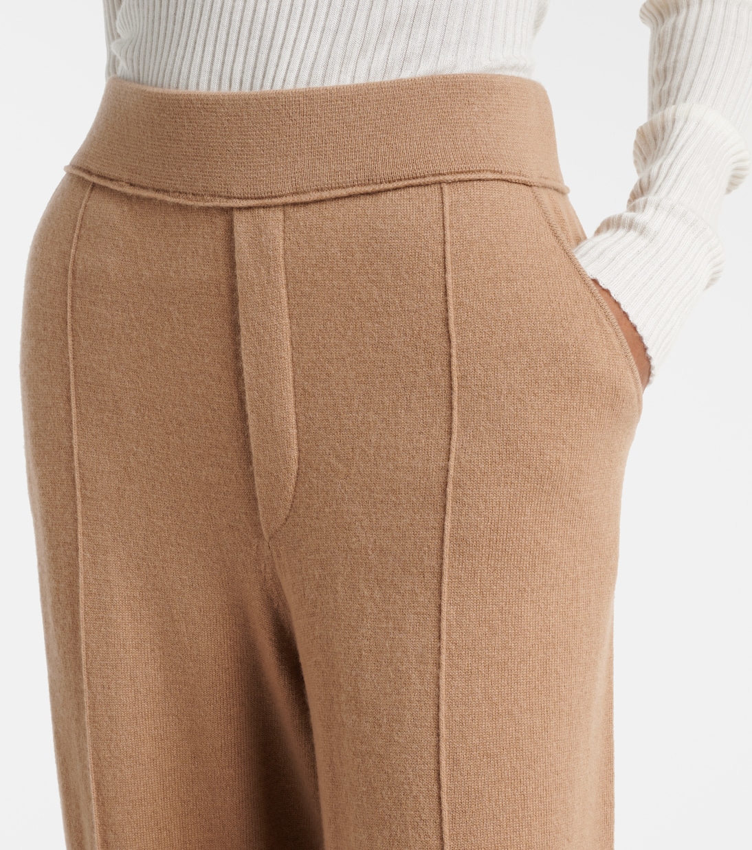 High-rise wool and cashmere wide-leg pants | Jardin des Orangers