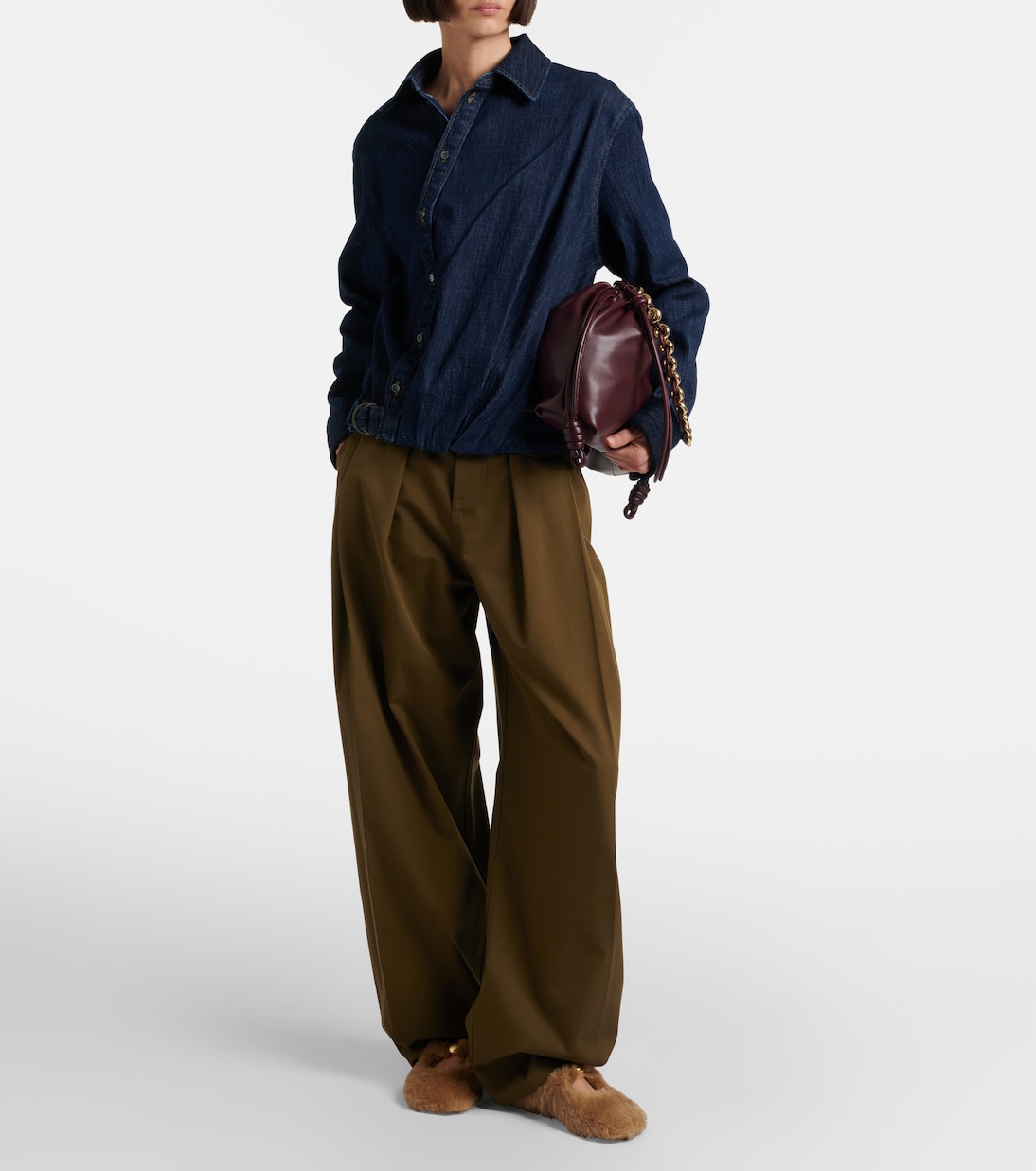 Pebble Soft shearling ballet flats | Loewe