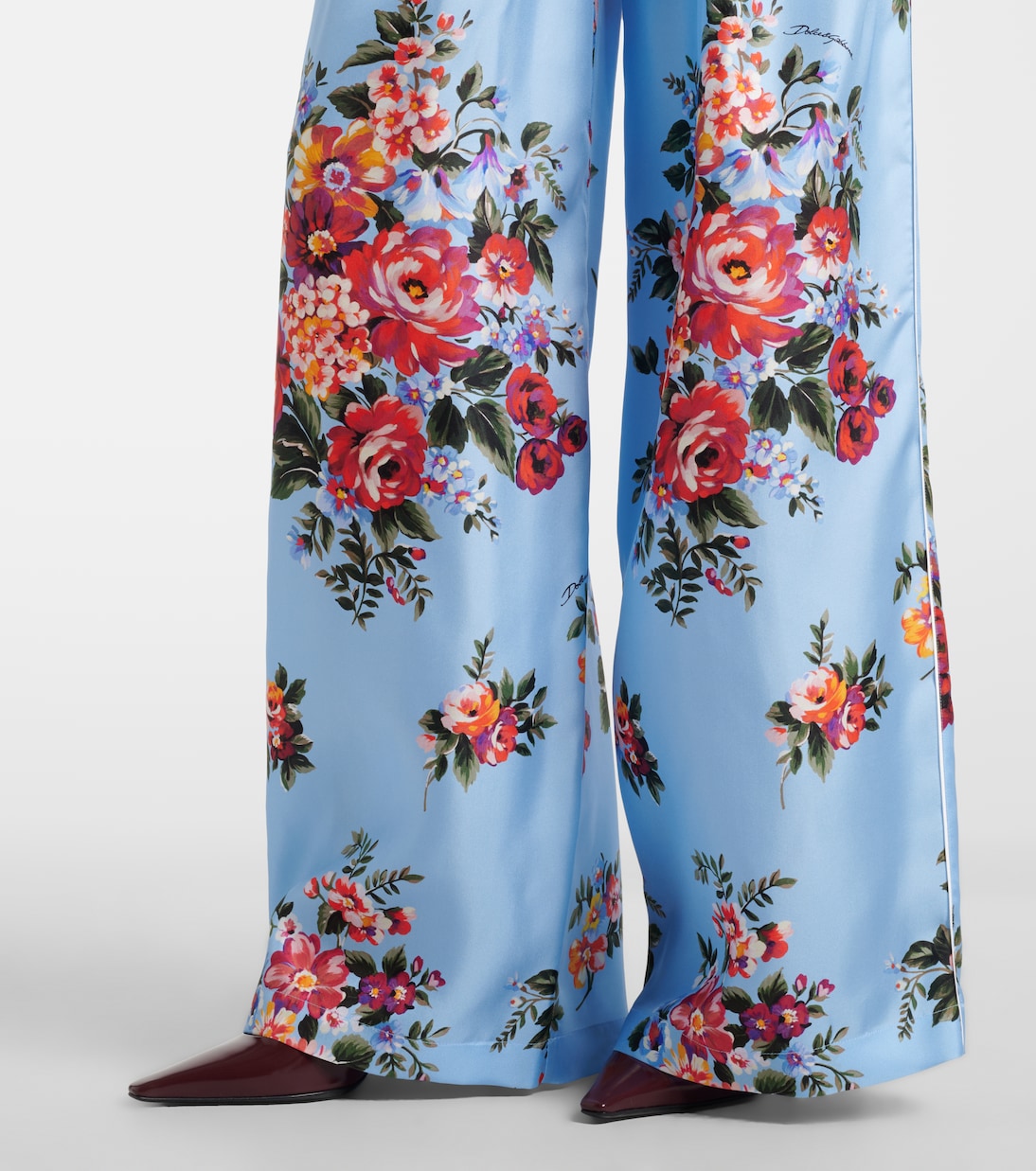 Floral silk wide-leg pants | Dolce&Gabbana
