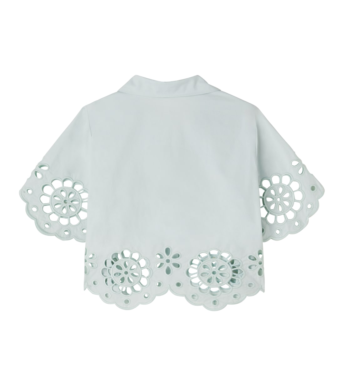 Awaken embroidered scalloped cotton shirt | Zimmermann Kids