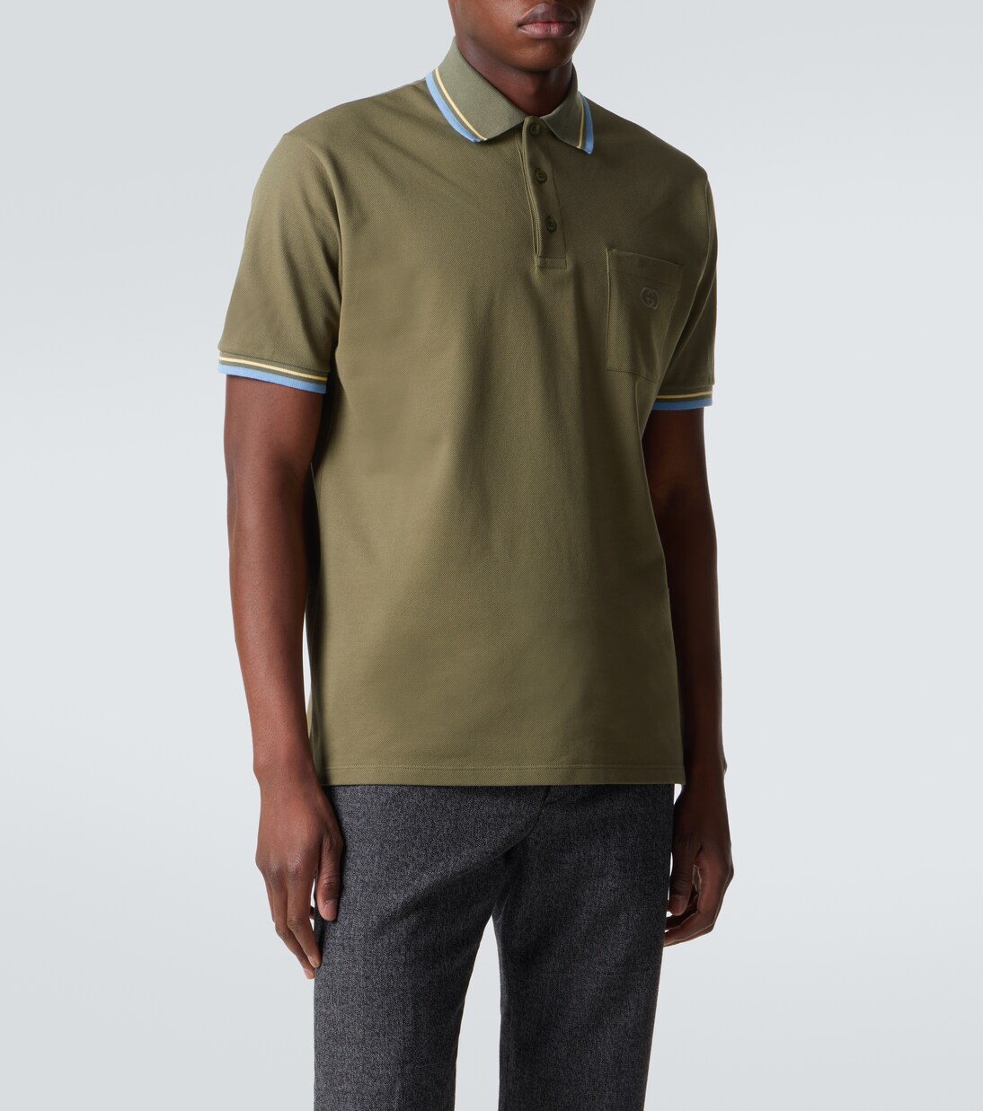 Cotton-blend piqué polo shirt  | Gucci