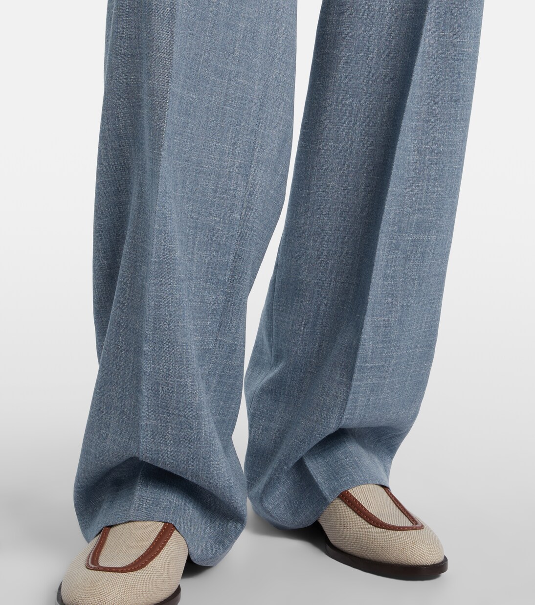 Hector wool, silk, and linen wide-leg pants | Loro Piana