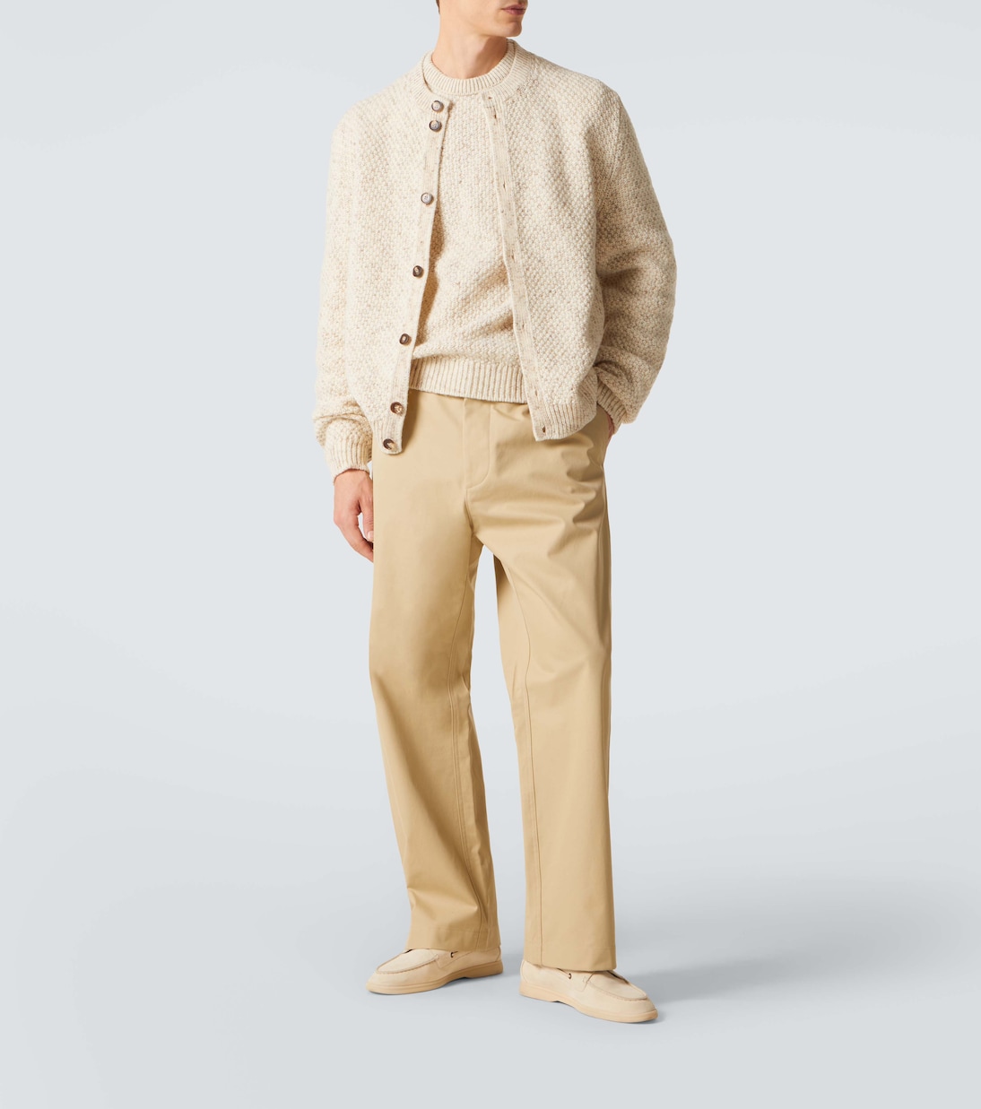 Ash wool and cashmere-blend cardigan | Loro Piana