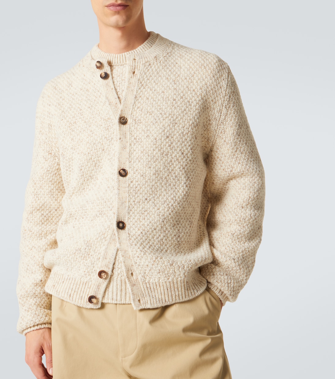 Ash wool and cashmere-blend cardigan | Loro Piana