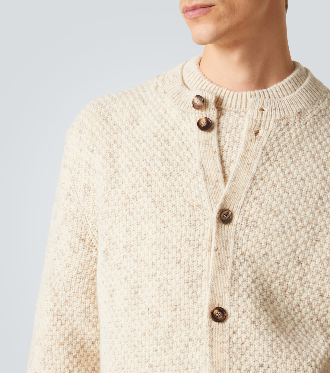Ash wool and cashmere-blend cardigan | Loro Piana
