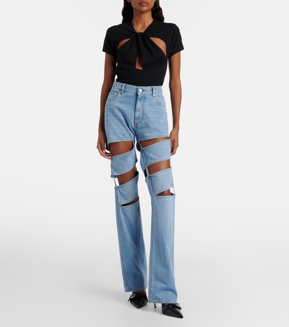 Spiral wide-leg jeans | Coperni