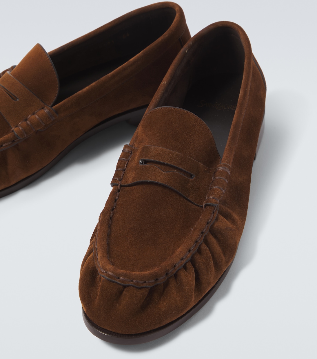 Le Loafer Cassandre suede penny loafers | Saint Laurent