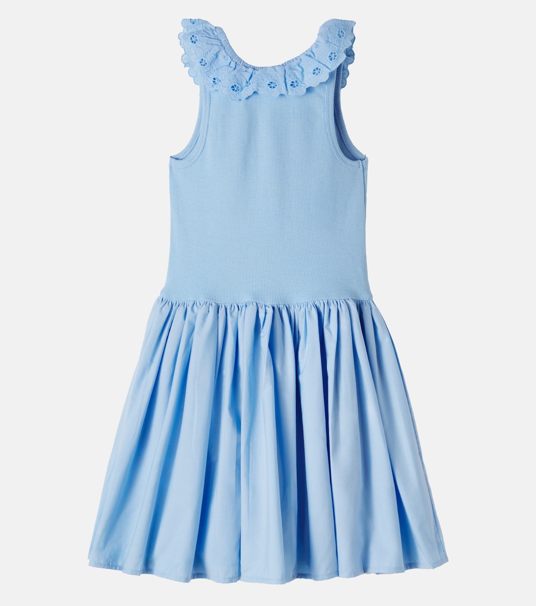 Croco embroidered cotton-blend dress  | Molo