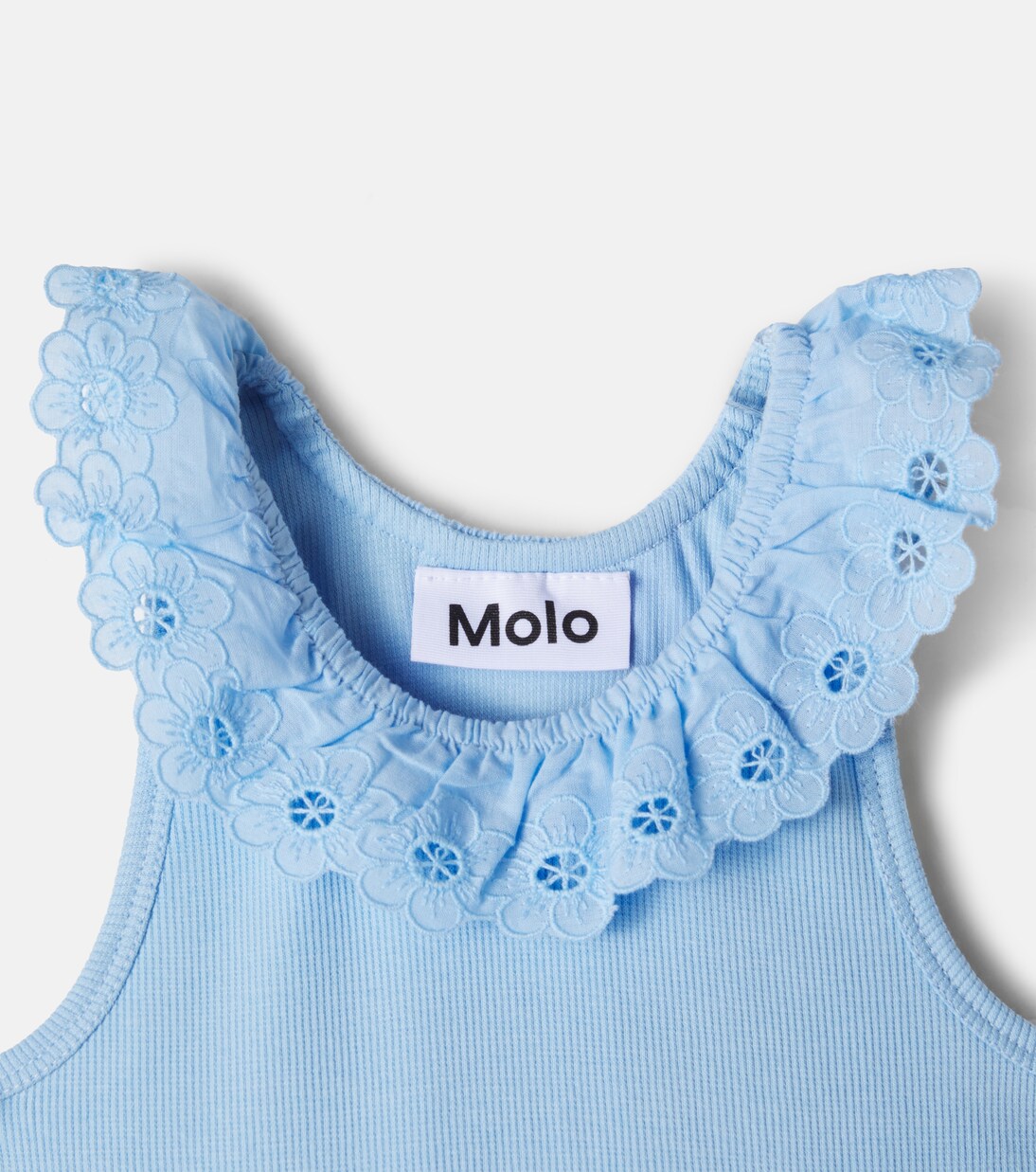 Croco embroidered cotton-blend dress  | Molo