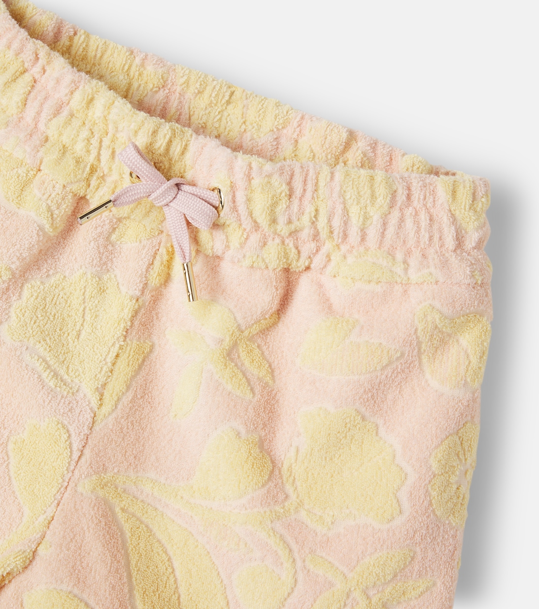 Floral cotton-blend terry shorts | Chloé Kids
