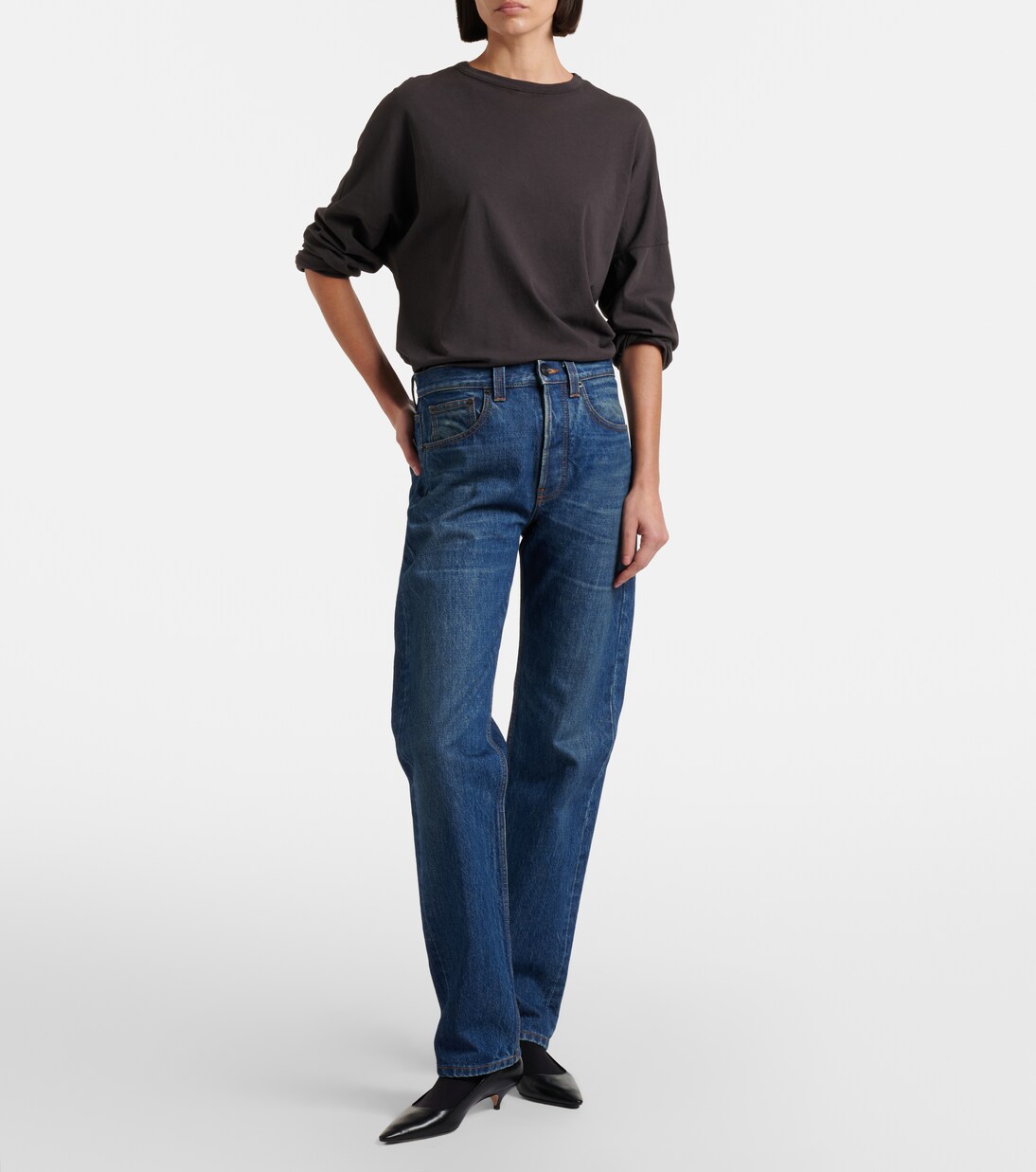Daciana low-rise straight jeans | The Row