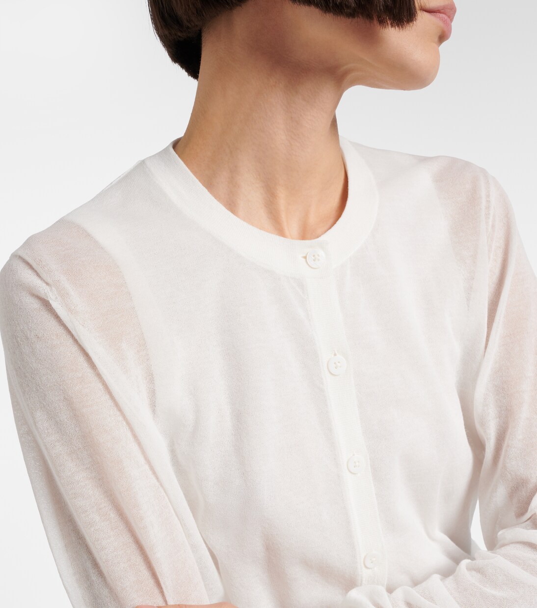 Summer semi-sheer cotton-blend cardigan | Dorothee Schumacher
