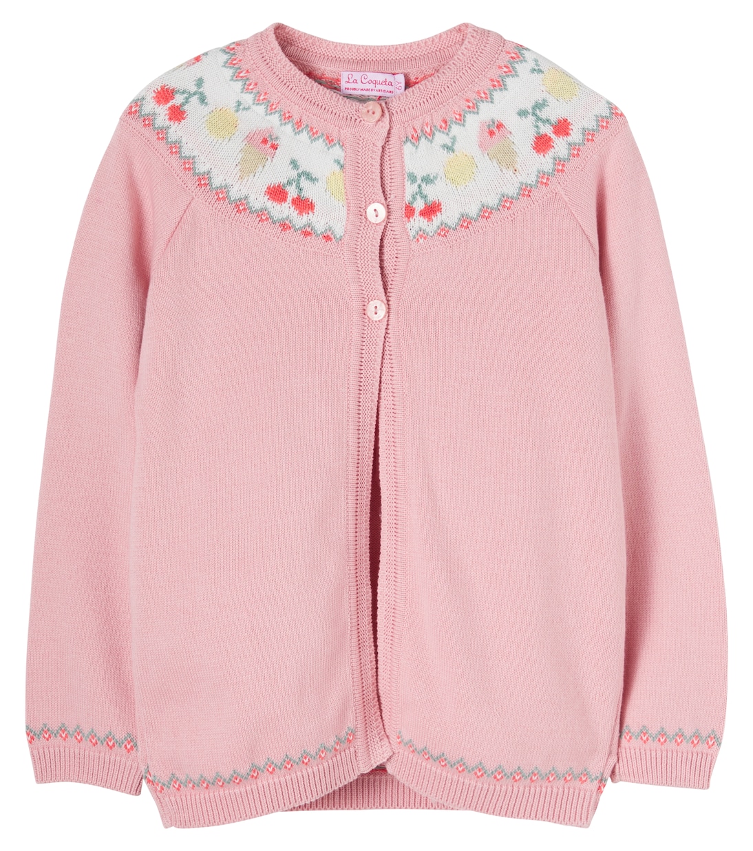 Helado intarsia cotton cardigan | La Coqueta